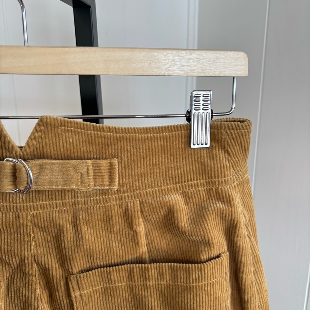 7 For All Mankind Women’s 4 High Rise Wide Leg Tan Corduroy Pants NWT 28x30.5